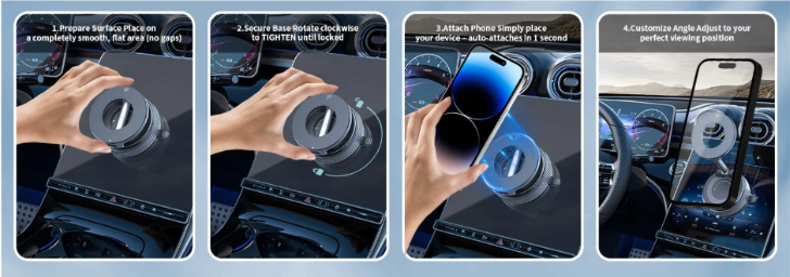 MAGNETIX HOLD™ | Mantén tu celular firme y seguro mientras conduces